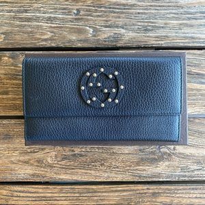 NWOT Gucci continental wallet black